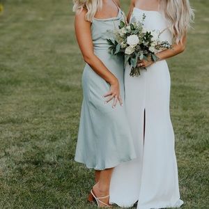 Worn once. ASTR The Label green scoop neck midi dress. Size small.